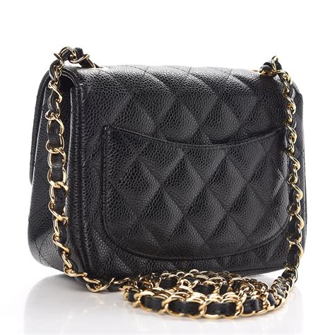 chanel caviar mini square flap|CHANEL Caviar Mini Square Flap Black.